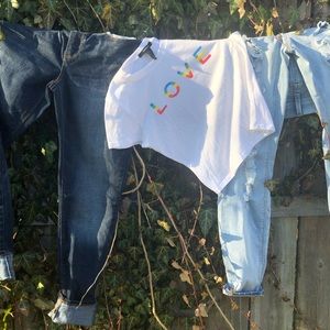 “L O V E” Rainbow graphic crop top